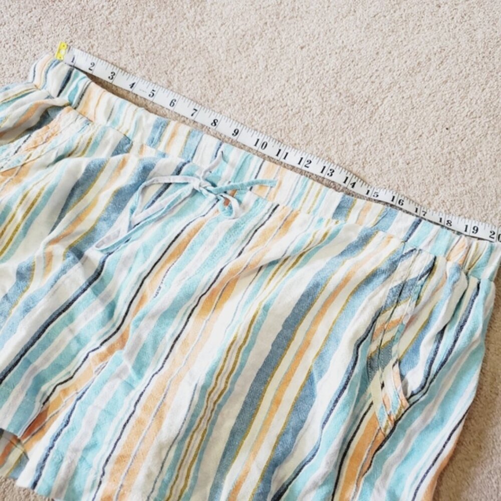 Briggs New York Linen Striped Stretch Nautical Preppy Beach Shorts XXL - Picture 5 of 7